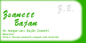 zsanett bajan business card